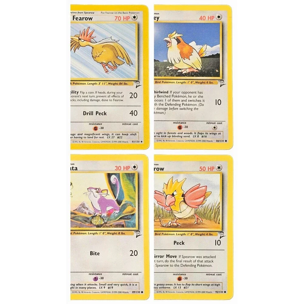 Pokémon Cards Lot TCG Base Set 2 Wizards 2000 28 of 130 No Duplicates